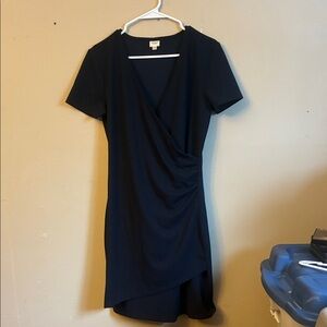 Chic Asymmetrical Black Dress